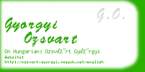 gyorgyi ozsvart business card